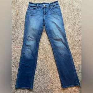 LOFT, straight leg, dark wash